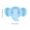 Infant Dinnerware Silicone Plate Blue with Elephant Fork Spoon 2