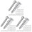 150Ensembles Kit Vis Chevilles Argentées Pour Fixation Murale 4