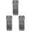 3Pcs Hydraulic Jack Oil Pump Accessory Silver Cylinder Piston Plunger 4