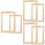 6Pcs Beige Wood Screen Printing Frames Reusable DIY Printing Frame Set 8