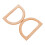 4Pcs DIY Light Brown Wooden Bag Handles Comfortable D-Shaped Grip 2