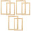6Pcs Beige Wood Screen Printing Frames Reusable DIY Printing Frame Set 5