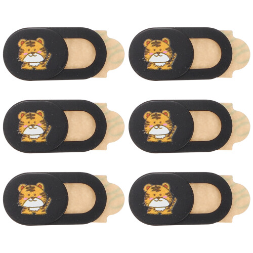 12Pcs Tiger Pattern Web Camera Covers ABS Lens Caps Privacy Protectors 2