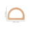 4Pcs DIY Light Brown Wooden Bag Handles Comfortable D-Shaped Grip 11