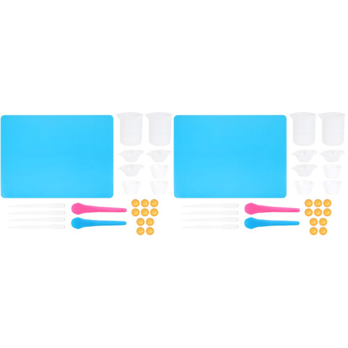 2Ensembles Coupes En Silicone Pour Mélange Pigments 1