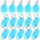 150Pcs Reusable Sky-Blue Luggage and Key Tags Plastic with Ring 1