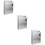3Pcs Wall Mounted Silver Iron Mailbox Vintage Post Box for Garden Use 10