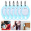 150Pcs Reusable Sky-Blue Luggage and Key Tags Plastic with Ring 8