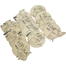 60St Beige Baby Monthly Cards Decoratie En Cadeau
