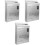 3Pcs Wall Mounted Silver Iron Mailbox Vintage Post Box for Garden Use 4