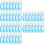 150Pcs Reusable Sky-Blue Luggage and Key Tags Plastic with Ring 7