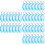 150Pcs Reusable Sky-Blue Luggage and Key Tags Plastic with Ring 6