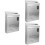 3Pcs Wall Mounted Silver Iron Mailbox Vintage Post Box for Garden Use 7