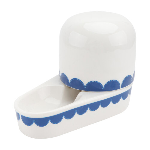 2Pcs Ceramic Pet Water Bowl Leak-Proof Rabbit Accessory