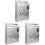 3Pcs Wall Mounted Silver Iron Mailbox Vintage Post Box for Garden Use 3
