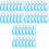 150Pcs Reusable Sky-Blue Luggage and Key Tags Plastic with Ring 3