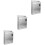 3Pcs Wall Mounted Silver Iron Mailbox Vintage Post Box for Garden Use 6