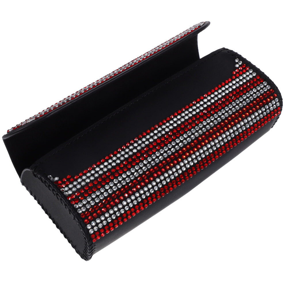 3Pcs American Flag Car Sunglasses Case Car Visor Mount Red 3611765958672