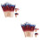 400Pièces Piques Bois Drapeaux Usa Pour Cocktail Buffet 7