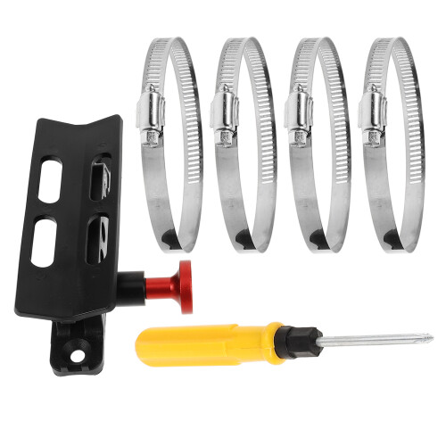 3Pcs Adjustable Fire Extinguisher Holder Car Mount Black Alloy Plastic 1