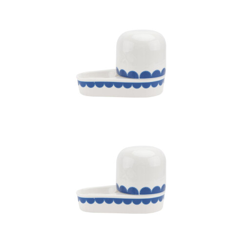 2Pcs Ceramic Pet Water Bowl Leak-Proof Rabbit Accessory 2