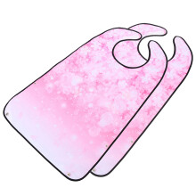 6Pcs Pink Bibs for Adults Elderly Women Washable Clothing Protectors