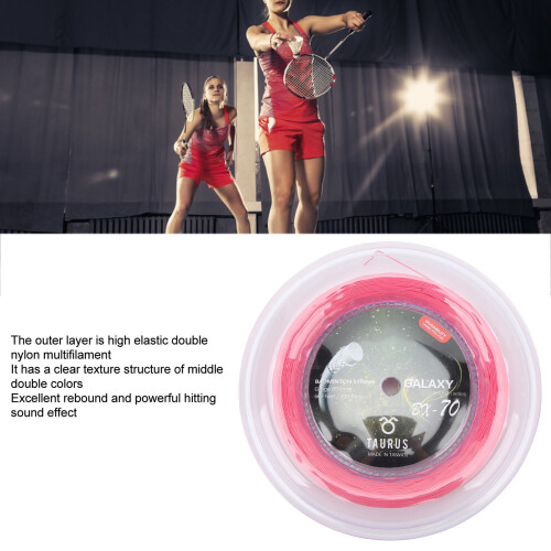 200m BX70 Pink Badminton String Reel 0.7mm High Elastic Nylon 2