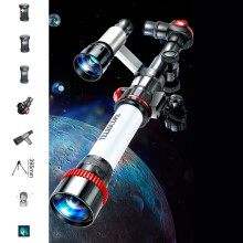 Telescope astronomico per bambini, rifrattore outdoor, zoom 20X-40X, con treppiede