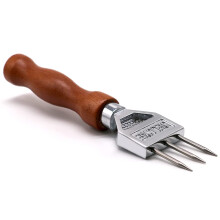 Ice Pick for Bars and Restaurants, ThreeClaw Stainless Steel with Ergonomic Wooden Handle 17.8cm