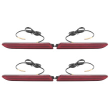 2X LED Bumper Reflector Bright Red Lens Brake Lights for Camry 2006-2014