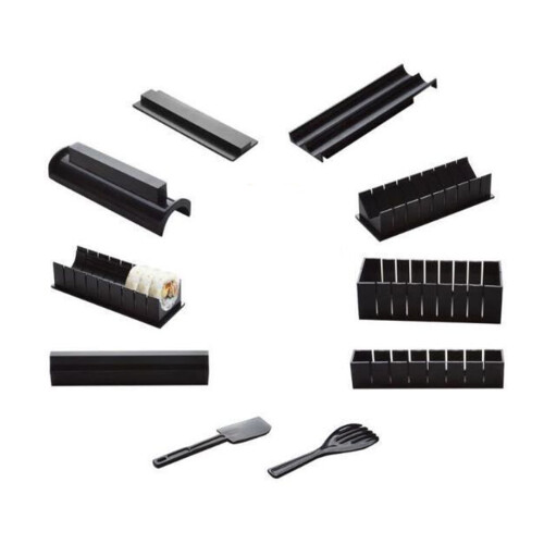 11-Piece Sushi Roll Maker Kit: 8 Molds & Essential Sushi Tools