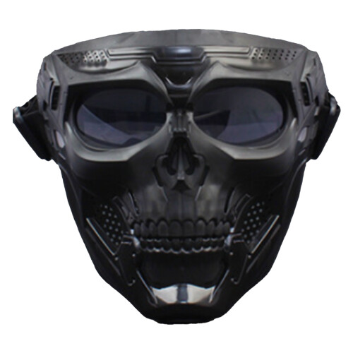 Riding Face Cover Goggles Skull ABS Frame Reinforced PC Lens, 130g 2
