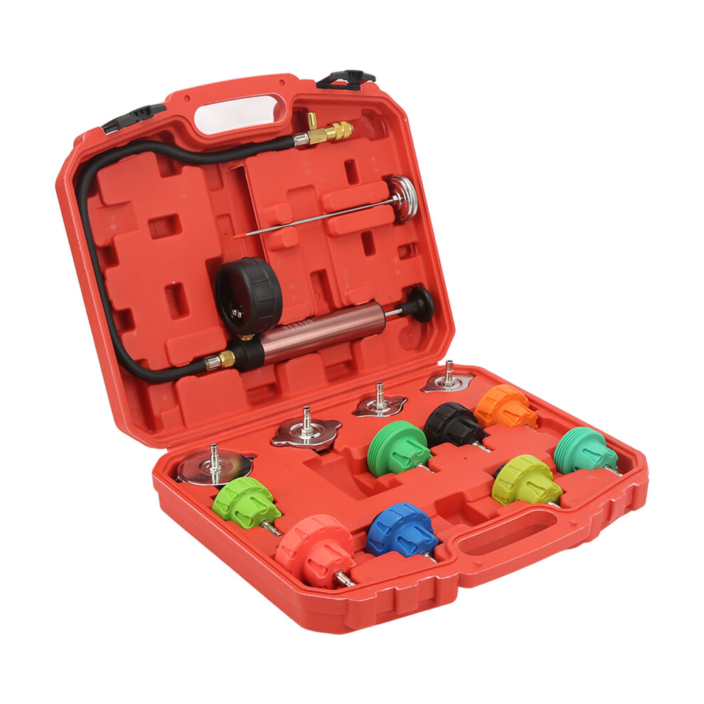 Portable 14Pcs Cooling System Leak Down Tester 0-35psi Universal Fit