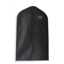 Porta-ternos portátil, capa de tecido respirável para pendurar roupas, organizador de armário, tamanho pequeno, tecido não tecido preto.