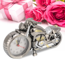 Vintage Motorcycle Alarm Clock, Dark Gold, 21.5x12cm, Dual Color