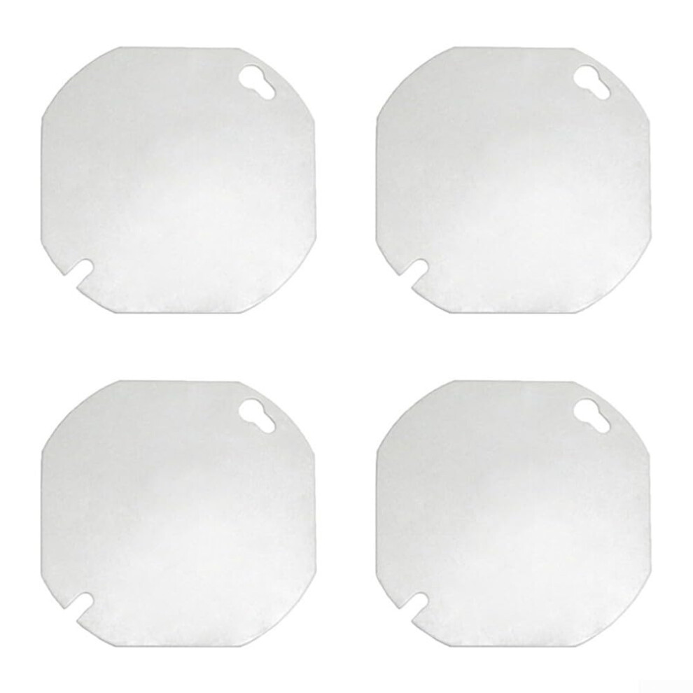 4 Pack 4Inch Octagon Electrical Box Covers Galvanized Steel Rustresistant Dust Protection 9426802537000