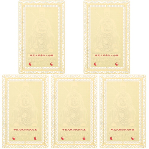 5Stk Kupfer Karten, Asiatisches - - 2
