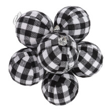 2.76 Inch Black White Christmas Decoration Balls for Wall & Tree