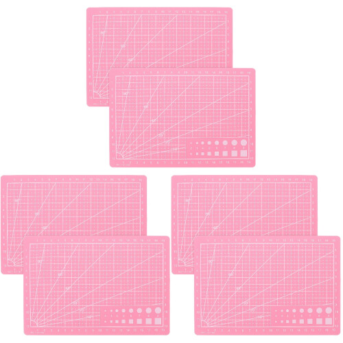 6Stk Pink ABS Schneidematte Für Selbstheilend Beidseitig Mit Maß 2