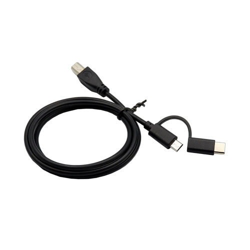 Universele Micro USB + Type C Male naar USB B Male Date-1,5m 2
