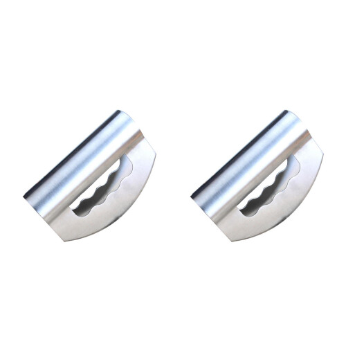 2Pièces Salade Argenté Double Lames En Acier 2
