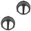 2Pièces Cache Entrée Ventilateur Scooter ABS Noir Accessoire 5