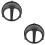 2Pièces Cache Entrée Ventilateur Scooter ABS Noir Accessoire 8