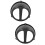 2Pièces Cache Entrée Ventilateur Scooter ABS Noir Accessoire 9