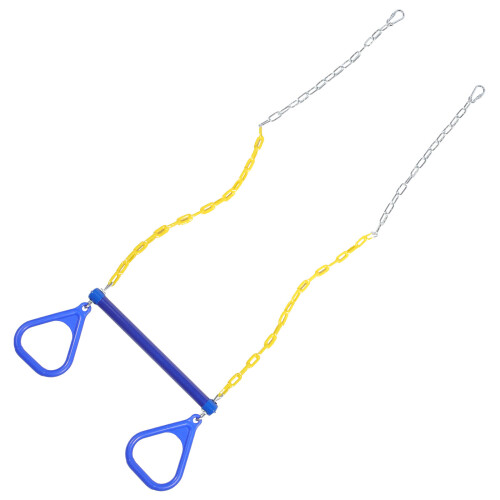 2Pcs Kids Gymnastic Rings Orange Plastic Exercise Rings for Swing Sets