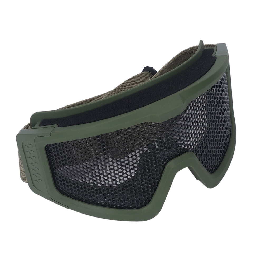 Breathable Shock-Resistant Safety Goggles, Iron Mesh, Green 7901371871257