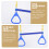 2Pcs Kids Gymnastic Rings Orange Plastic Exercise Rings for Swing Sets 10
