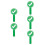 5Pièces Paddles Réutilisables Bois Multi Couleurs Jugement Jeu Classe 7