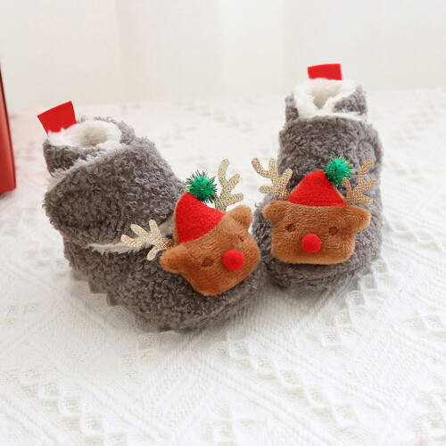 2Paires Chaussures Stylées Bébé Coton Semelle Douce Antidérap 2
