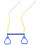 2Pcs Kids Gymnastic Rings Orange Plastic Exercise Rings for Swing Sets 2
